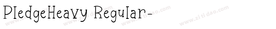 PledgeHeavy Regular字体转换